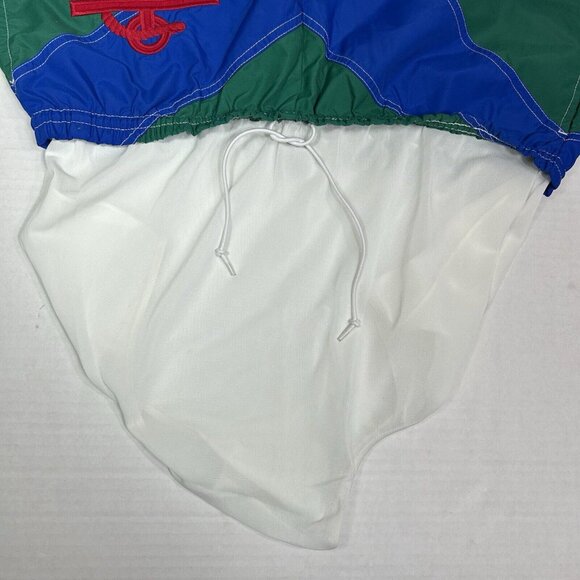 Rare Vintage 90s Polo Ralph Lauren Mens Swim Trunks Anchor X Spell Out Nylon M - Picture 5 of 6